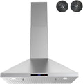 30 in. Ductless Wall Mount Range Hood with Baffle Filters U4137