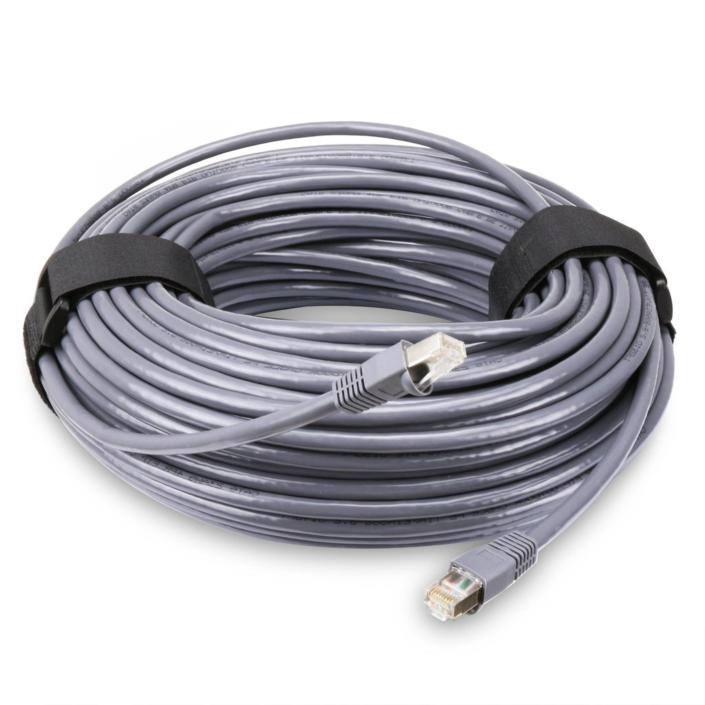 Outdoor Shielded Cat6 Cable 100ft Waterproof UV Resistant Gold Plated RJ45 Connector F295