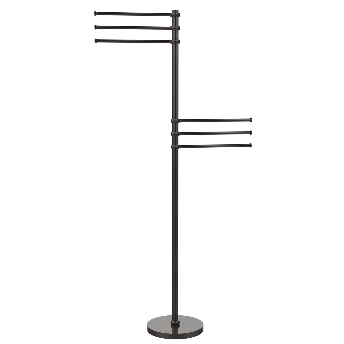 Towel Stand with 6 Pivoting 12-in Arms Oil Rubbed Bronze E1947