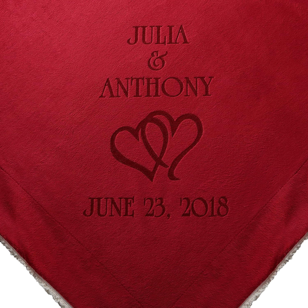 Hearts Wedding Couple Gifts Blanket K93838